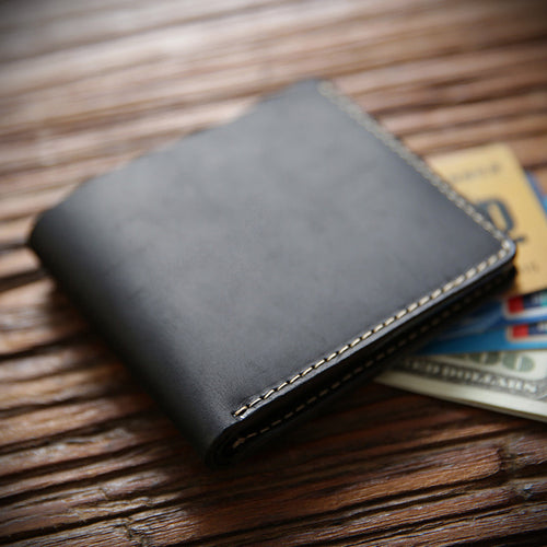 Vintage Crazy Horse Leather Short Wallet by AuroreWear