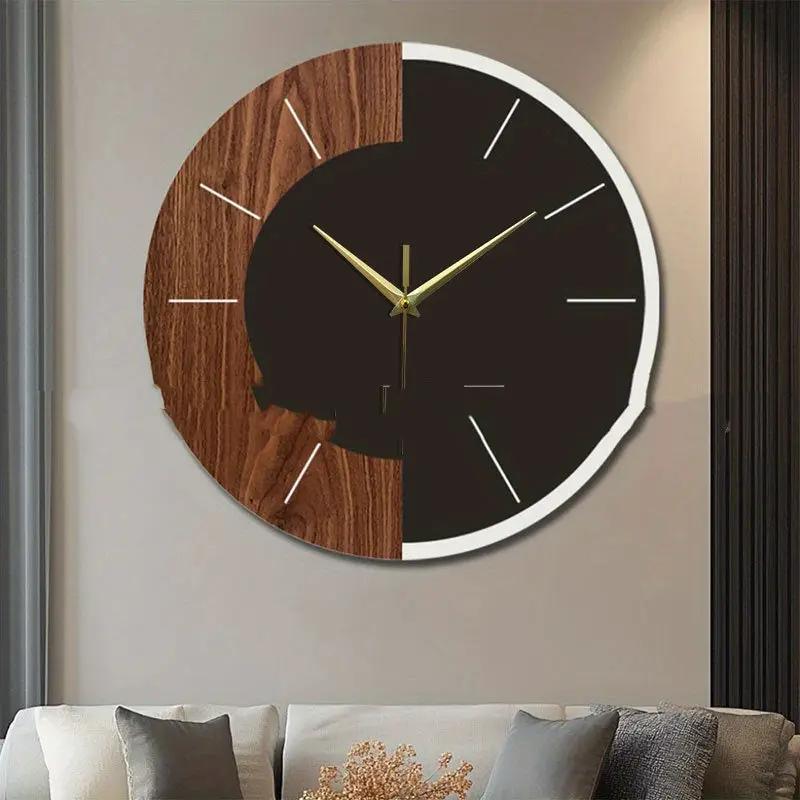 Nordic-style Minimalist Wooden Wall Clock Modern Home Decor Accent Wall Clock by AuroreWear