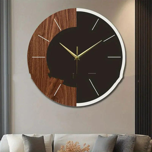 Nordic-style Minimalist Wooden Wall Clock Modern Home Decor Accent Wall Clock by AuroreWear