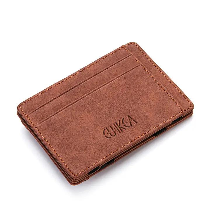 PU Creative Men's Magic Wallet Flip Card Holder by AuroreWear
