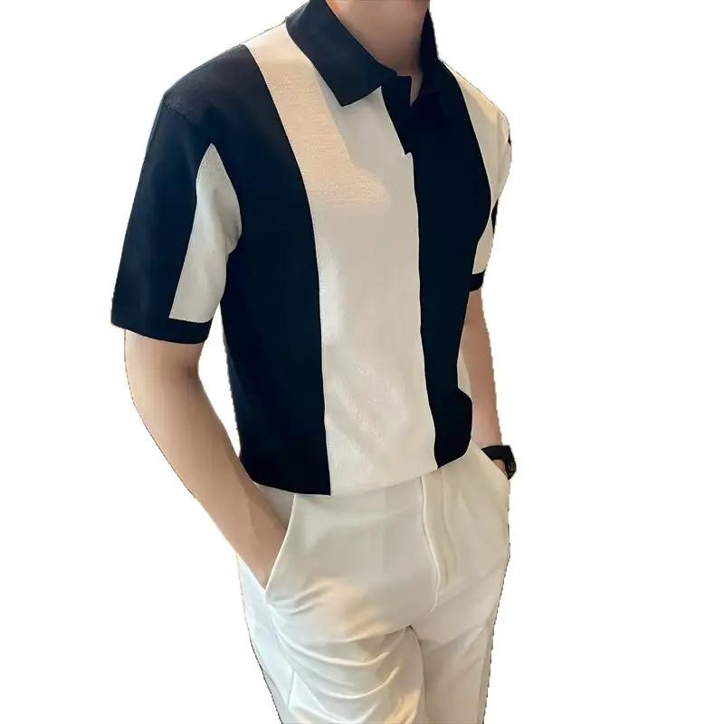 Men's Fashion Striped Contrast-Color Top by AuroreWear