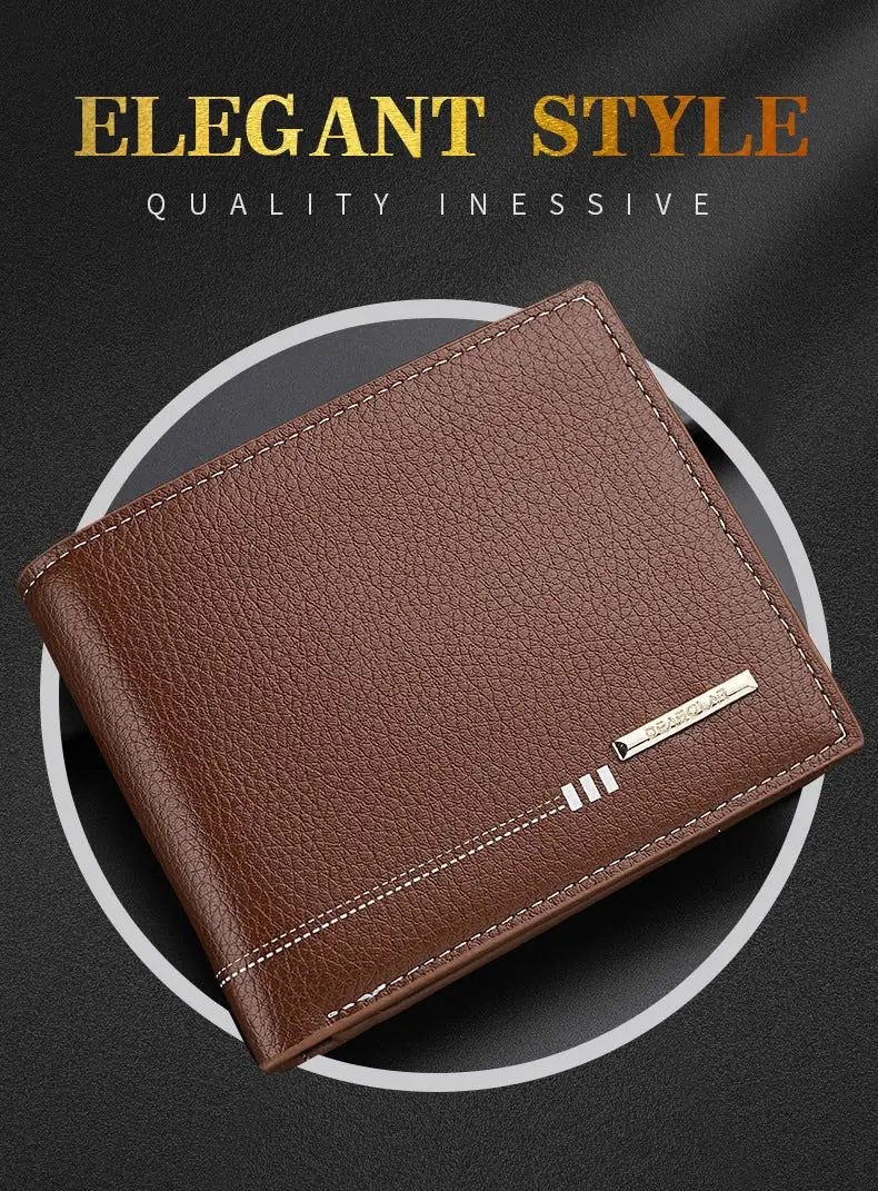 Multi-functional Multiple Card Slots Retro Men's Short Wallet by AuroreWear
