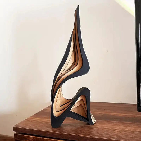 Wooden Three-dimensional Curved Art Home Decor Ornaments by AuroreWear