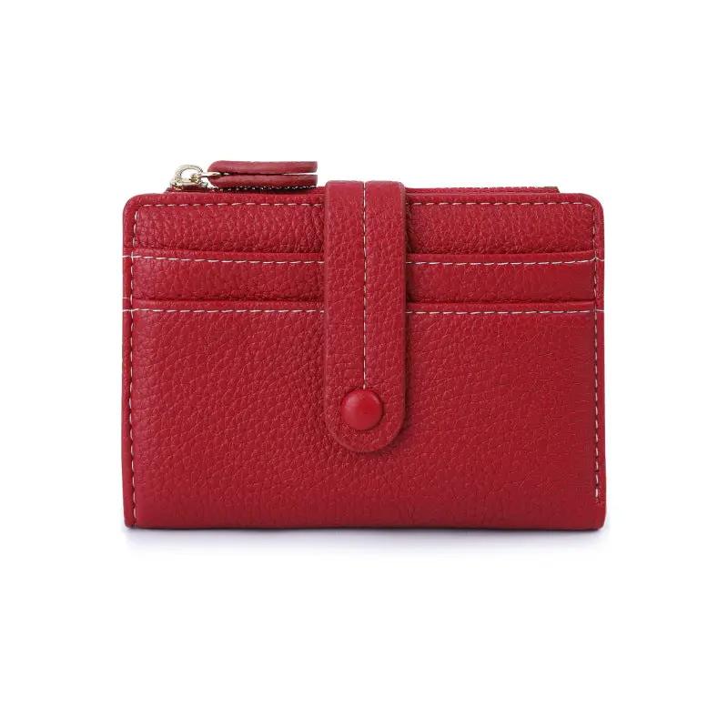 AuroreWear Plaid Leather Compact Wallet by AuroreWear