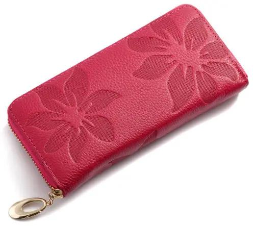 AuroreWear Floral Embossed Leather Wallet by AuroreWear
