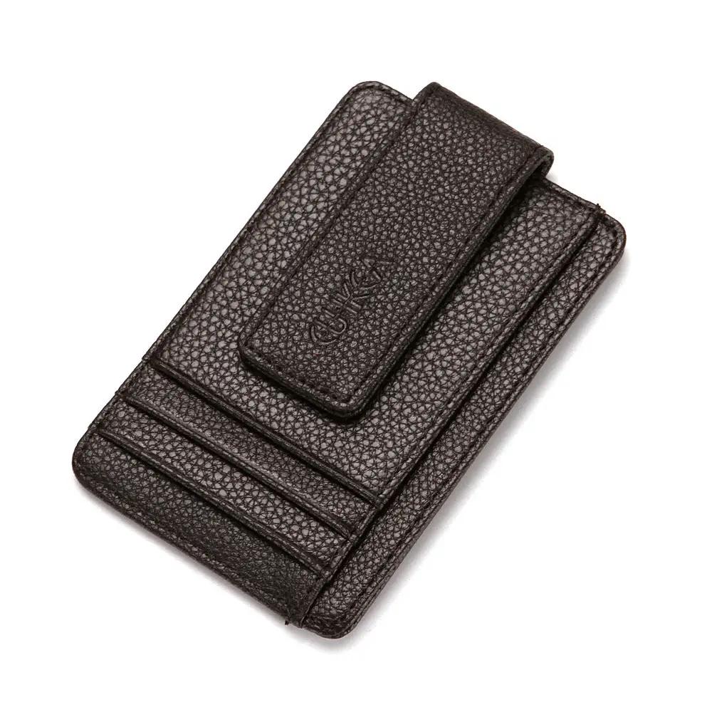 Men's Fashion Portable Magnetic Closure Card Holder Wallet by AuroreWear
