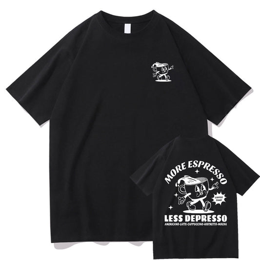 More Espresso Less Depression T-shirt Ancient Pattern Men And Women