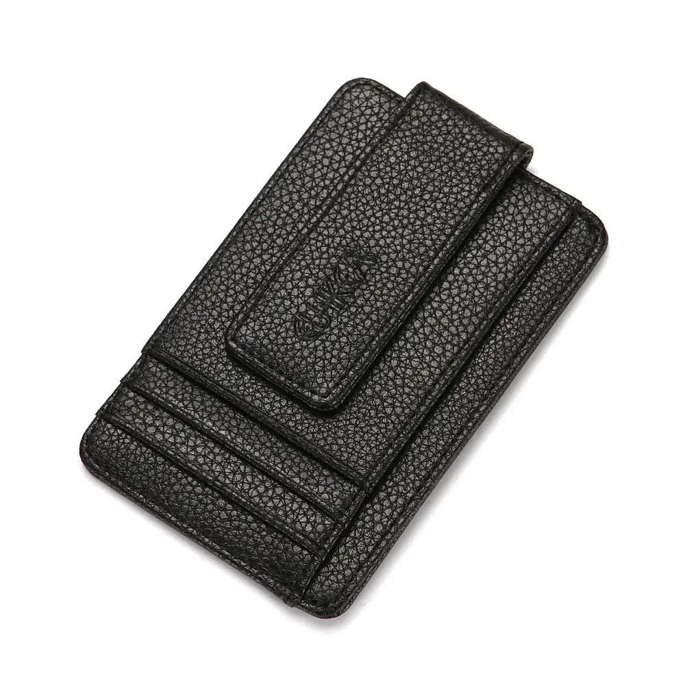 Men's Fashion Portable Magnetic Closure Card Holder Wallet by AuroreWear